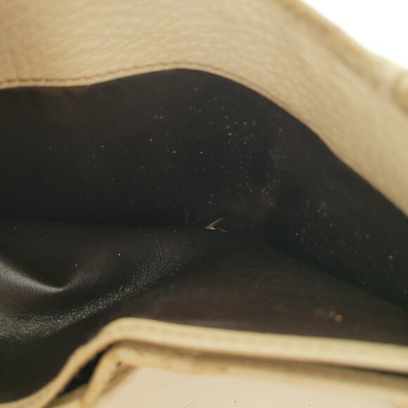 GUCCI Leather Card Bill Coin Wallet Medium Logo Bifold White Bone Compact Vintag - Picture 7 of 14